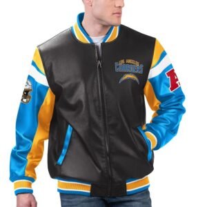LA Chargers Leather Varsity Jacket