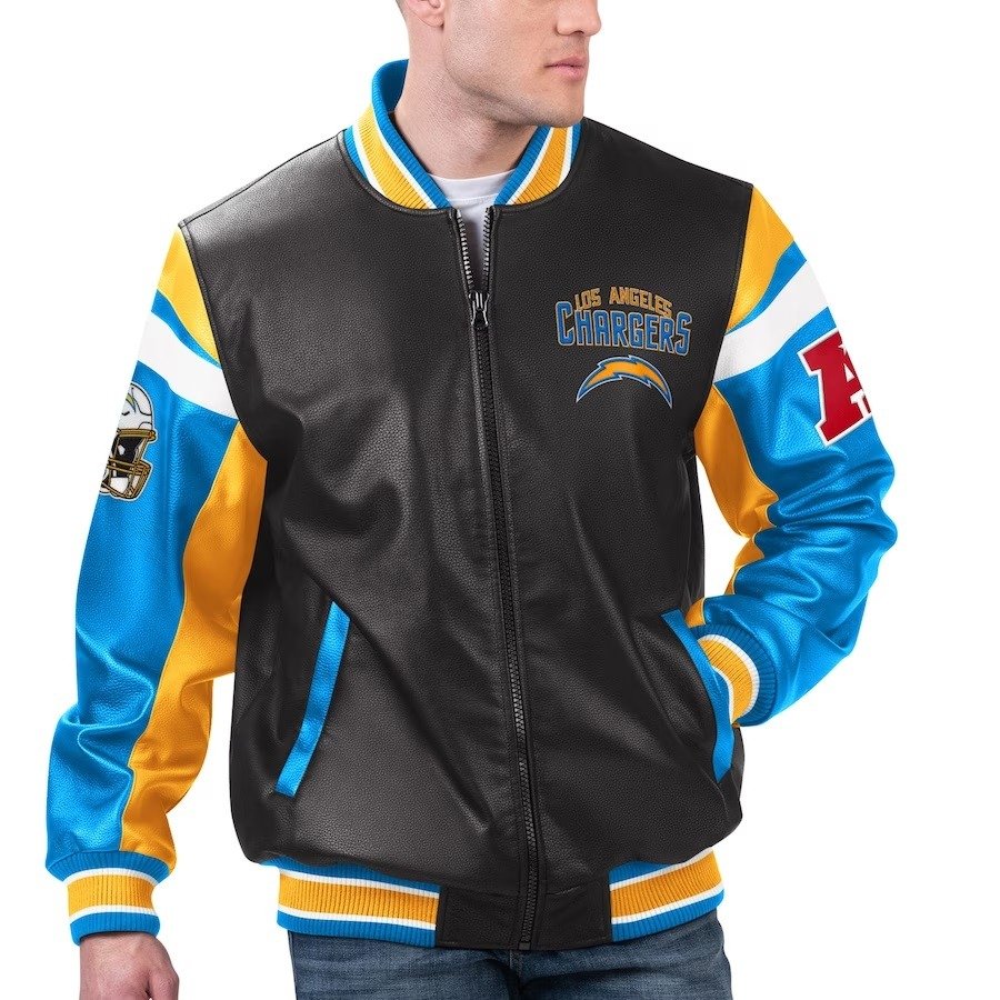 LA Chargers Leather Varsity Jacket