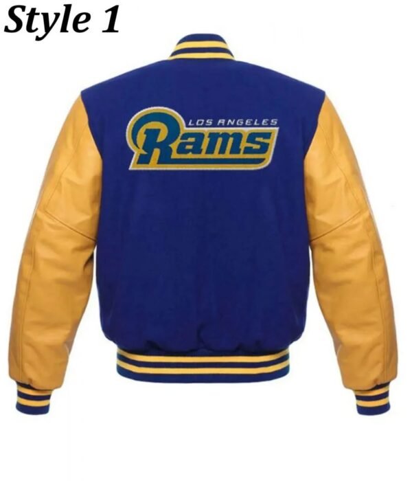 LA Rams Blue and yellow Varsity Jacket