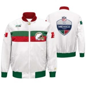 Los Angeles Chargers Mexico 2019 White Satin Jacket