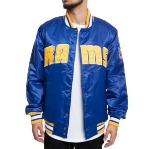 Los Angeles Rams Full-Snap Satin Jacket