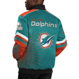 Miami Dolphins Aqua Full-Snap Jacket