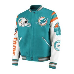 Miami Dolphins NFL Bomber Baseball Jacket