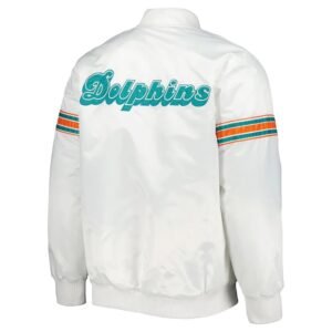 Miami Dolphins The Power Forward White Full-Snap Jacket