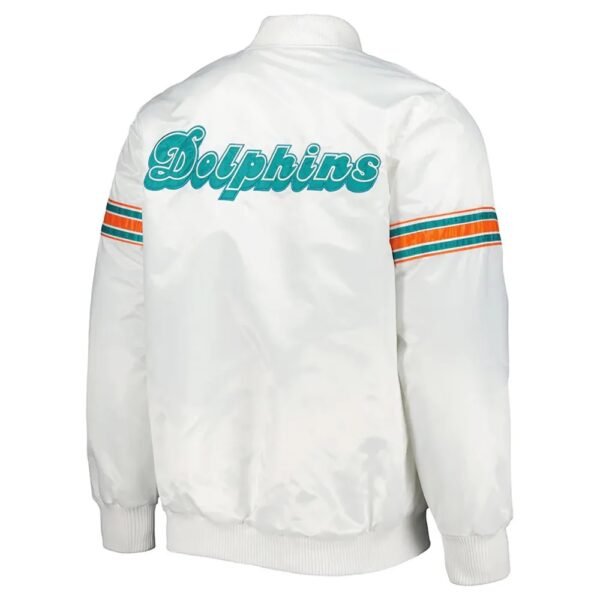 Miami Dolphins The Power Forward White Full-Snap Jacket