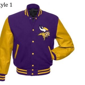 Minnesota Vikings Purple and Yellow Letterman Jacket