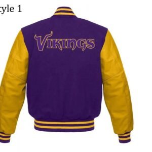 Minnesota Vikings Purple and Yellow Letterman Jacket