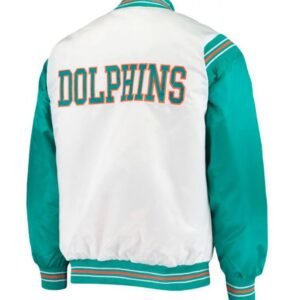 Miami Dolphins Green and White Starter Varsity Jacket